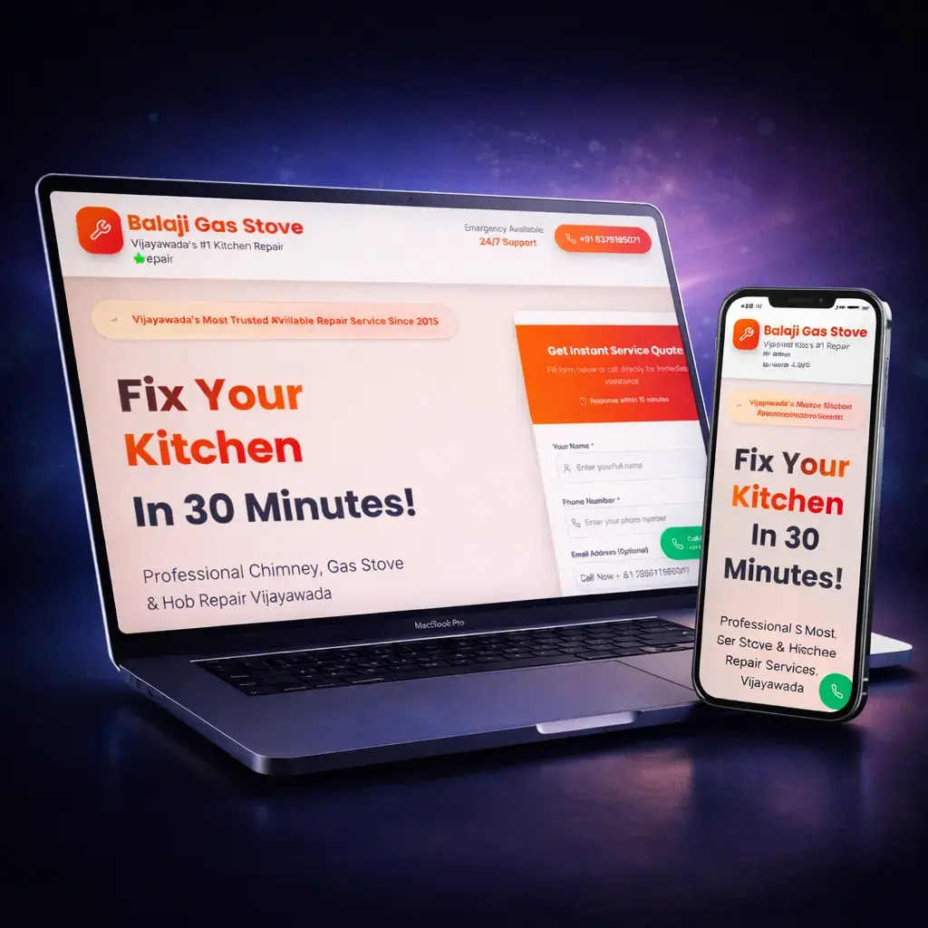 Balaji Gas Stove: Dominating Local Search in Vijayawada with Next.js Performance